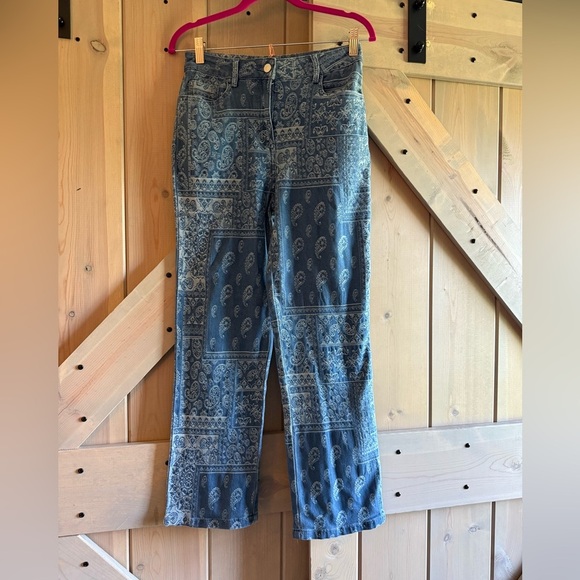 NWT Skies Are Blue Bandana Print Straight Leg Jeans - Picture 6 of 9